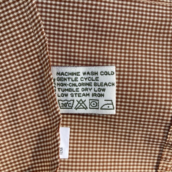 Orvis brown houndstooth check button up shirt - Picture 12 of 15